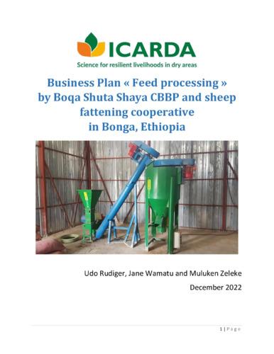Business Plan « Feed processing » by Boqa Shuta Shaya CBBP and sheep fattening cooperative in Bonga, Ethiopia