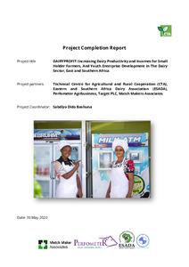 CTA Project Completion Report: DAIRYPROFIT