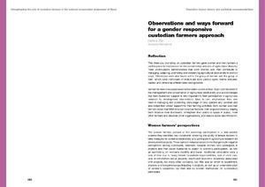 Observations and ways forward for a gender responsive custodian farmers approach