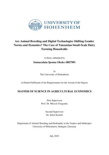 Are animal breeding and digital technologies shifting gender norms and dynamics? The case of Tanzanian small-scale dairy farming households