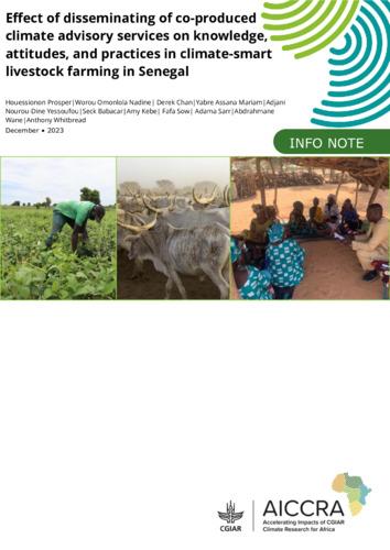 Effect of disseminating of co-produced climate advisory services on knowledge, attitudes, and practices in climate-smart livestock farming in Senegal