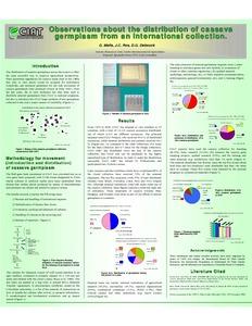 Observations about the distribution of cassava germplasm from an international collection. CBN-V, Saint Louis, Missouri, USA, 4-9 November 2001.