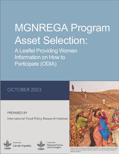 MGNREGA Program Asset Selection: A leaflet providing women information on how to participate