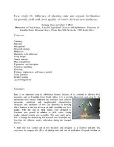 Influence of planting date and organic fertilisation on growth, yield and corm quality of South African taro landraces