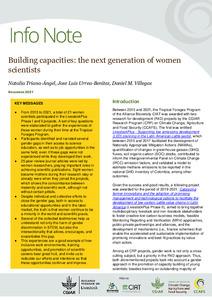Building capacities: the next generation of women scientists