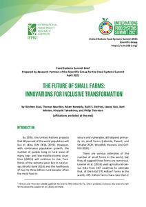 The Future of Small Farms: Innovations for Inclusive Transformation