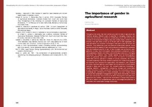 The importance of gender in agricultural research