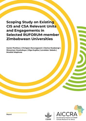 Scoping Study on Existing CIS and CSA Relevant Units and Engagements in Selected RUFORUM-member Zimbabwean Universities