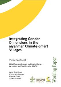 Integrating Gender Dimensions in the Myanmar Climate-Smart Villages