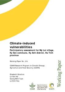 Climate-induced vulnerabilities: Participatory assessment for My Loi village, Ky Son commune, Ky Anh district, Ha Tinh province