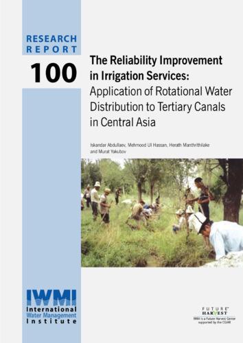 The reliability improvement in irrigation services: application of rotational water distribution to tertiary canals in Central Asia