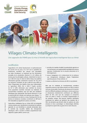 Villages Climato-Intelligents : Une approche de l’AR4D pour mettre à échelle l’agriculture intelligente face au climat