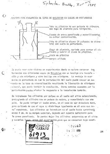 Sistema para evaluación de cepas de rhizobium en suelos no perturbados