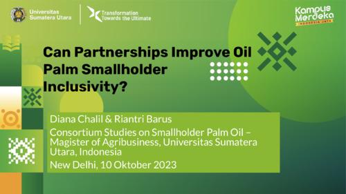 Can partnerships improve the Indonesian oil palm smallholders’ inclusivity?