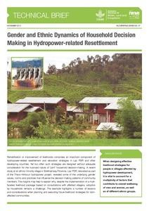 Gender and ethnic dynamics of household decision making in hydropower-related resettlement