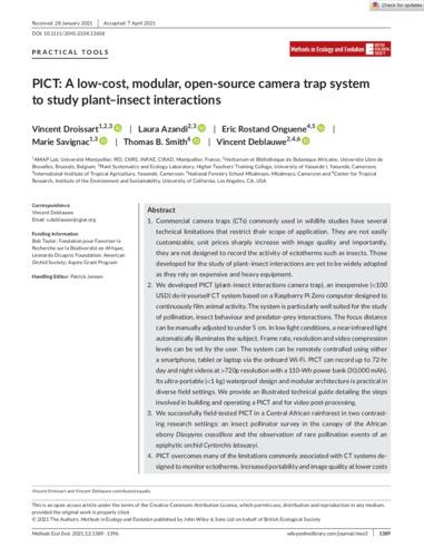 PICT: A low-cost, modular, open-source camera trap system to study plant–insect interactions