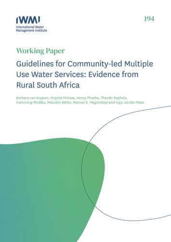Guidelines for community-led multiple use water services: evidence from rural South Africa