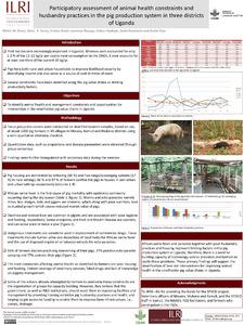 Participatory assessment of animal health constraints and husbandry practices in the pig production system in three districts of Uganda