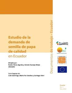 Estudio de la demanda de semilla de papa de calidad en Ecuador.