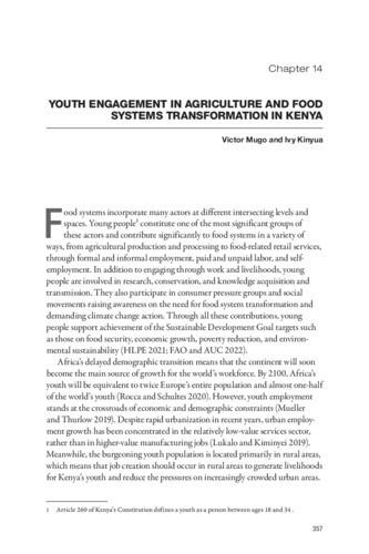 Youth engagement in agriculture and food systems transformation in Kenya