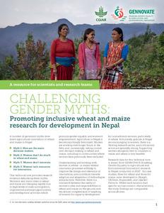 Challenging gender myths: Promoting inclusive wheat and maize research for development in Nepal