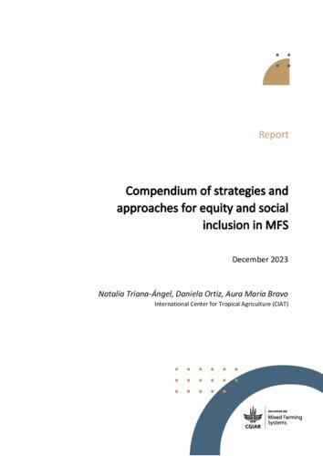 Compendium of strategies and approaches for equity and social inclusion in MFS