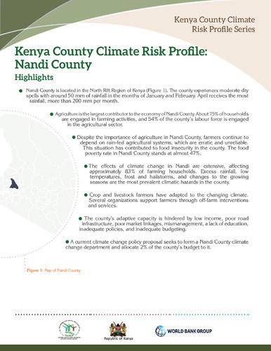 Kenya County Climate Risk Profile: Nandi County