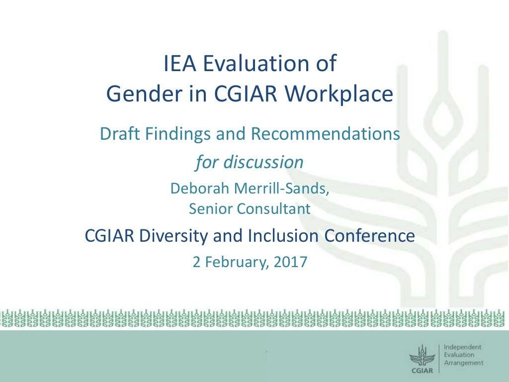 Session 6.2 CGIAR gender evaluation results by Deborah Merrill Sands