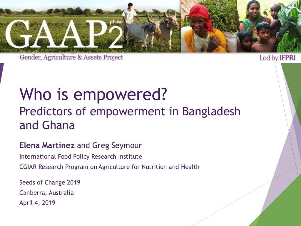 Who is empowered? Predictors of empowerment in Bangladesh and Ghana