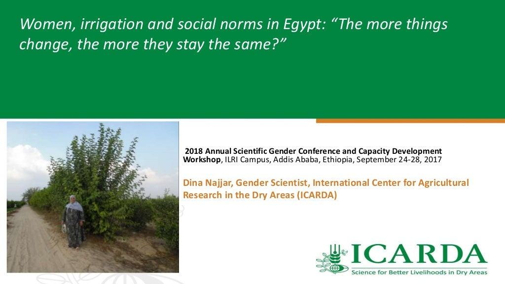Women, irrigation and social norms in Egypt: "The more things change, the more they stay the same"