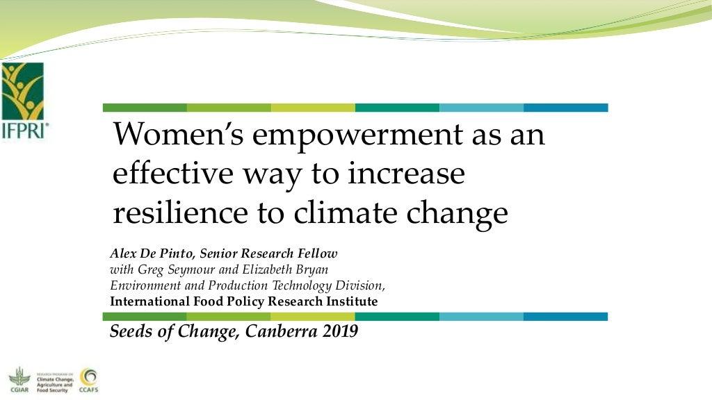 Women's empowerment as an effective way to increase resilience to climate change